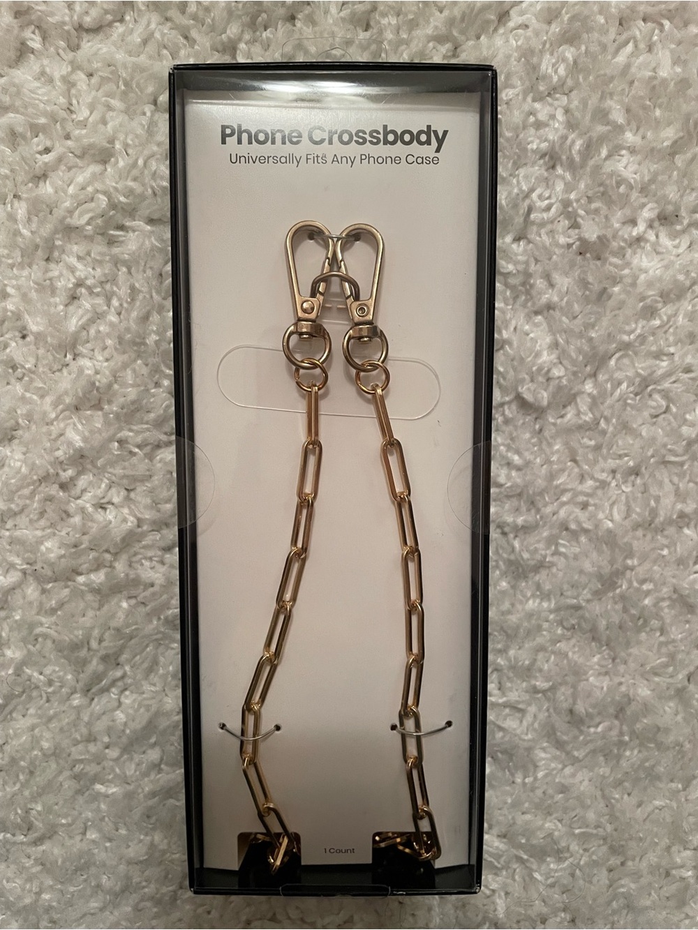 Phone Crossbody Chain in Gold NWT